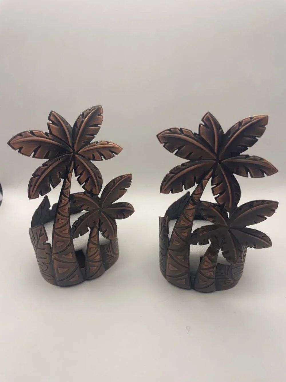 Metal Bath & Body Works Palm Tree soap candle  Holders - Coastal Tropical Decor